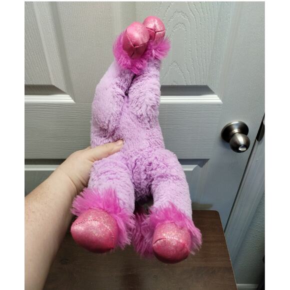 Hug Fun Unicorn Purple Pink Fuzzy Mane Tail Glitter Horn Hooves Plush Stuffed - Picture 5 of 9